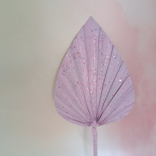 Pastel Glitter Purple Spear Palm