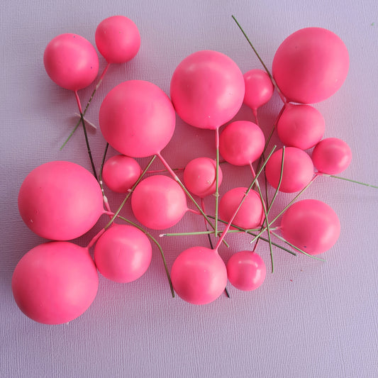 Fluro Hot Pink Faux Ball Set