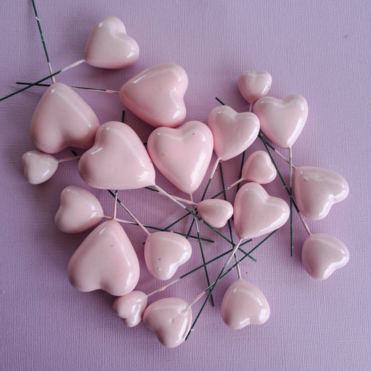 Baby Pink Heart Faux Ball Set