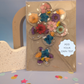 Pressed Flower Clear Cake Topper - Rainbow Flower