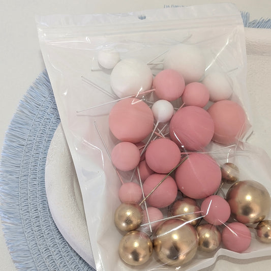 Perfect Pink Faux Ball Set