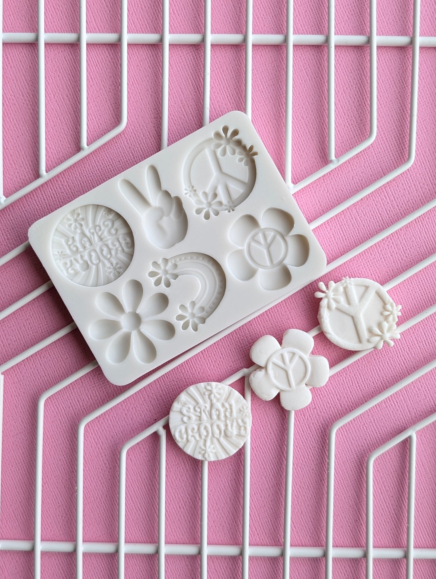 Stay Groovy Silicone Fondant Mould