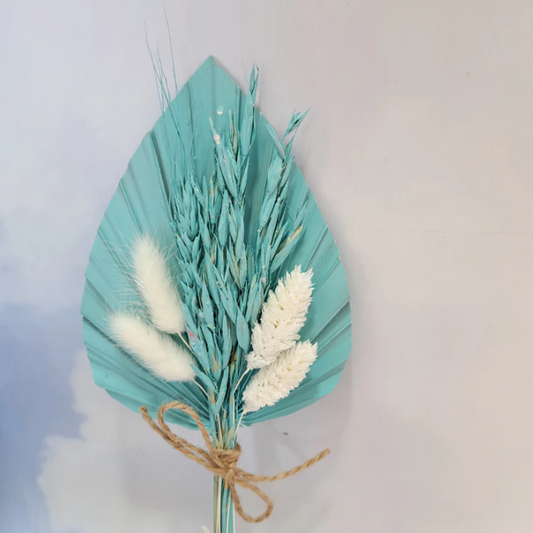 Pastel Blue Palm Bouquet